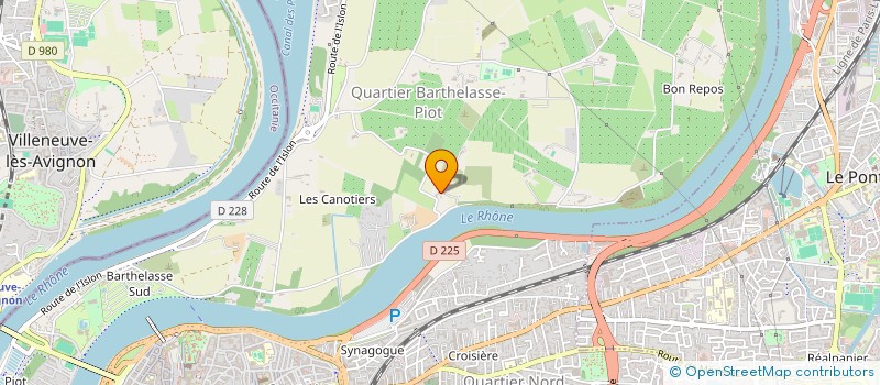 localisation de l'entreprise LES JARDINS PARTAGES DE L'ILE  AVIGNON