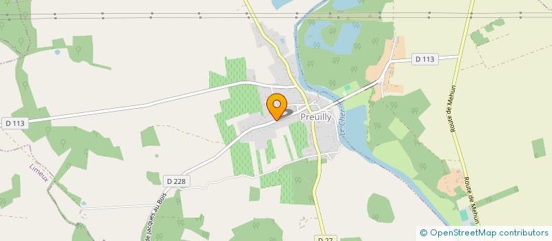 localisation de l'entreprise LES JARDINS PARTAGES DE PREUILLY  PREUILLY