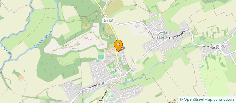 localisation de l'entreprise LES JARDINS PARTAGES DE VERNY-INCROYABLES COMESTIBLES  VERNY