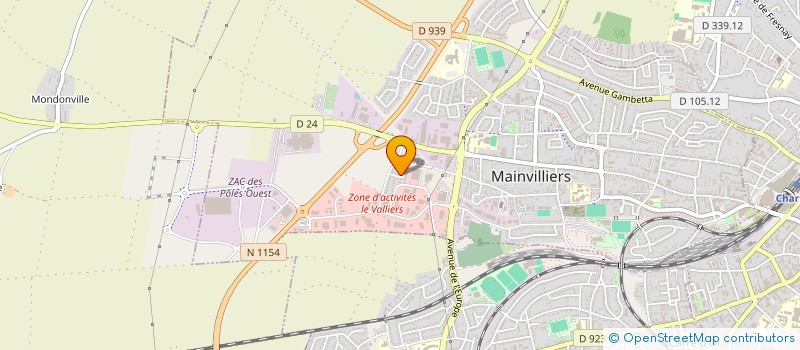 localisation de l'entreprise LES JARDINS PARTAGES LA PASSERELLE à MAINVILLIERS