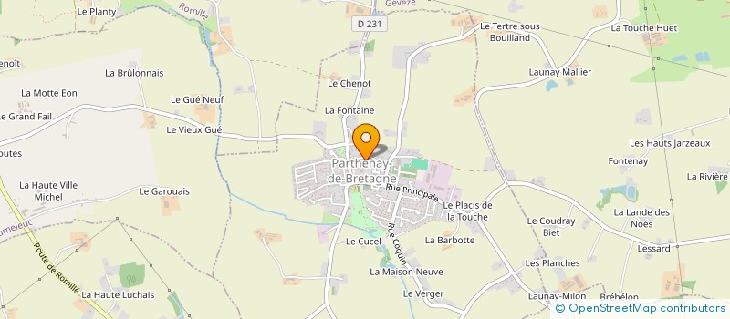 localisation de l'entreprise LES JARDINS PARTHENAYRES  PARTHENAY-DE-BRETAGNE