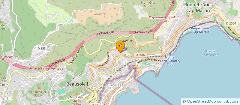 localisation de l'entreprise LES JARRES à ROQUEBRUNE-CAP-MARTIN