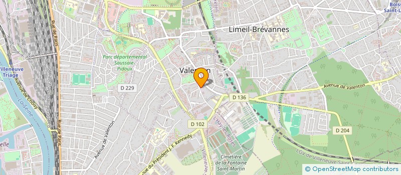 localisation de l'entreprise LES JASMINS à VALENTON