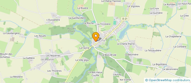 localisation de l'entreprise LES JASMINS  COUFFE