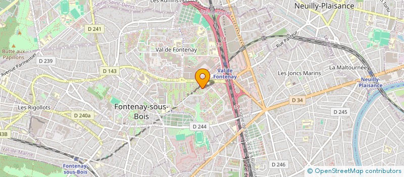 localisation de l'entreprise LES JASMINS à FONTENAY-SOUS-BOIS