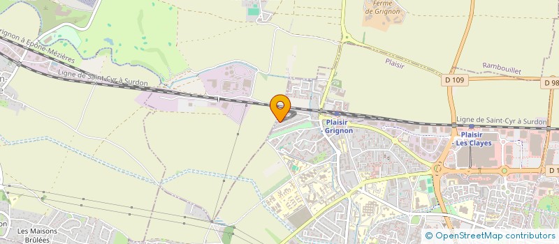 localisation de l'entreprise LES JASMINS  PLAISIR