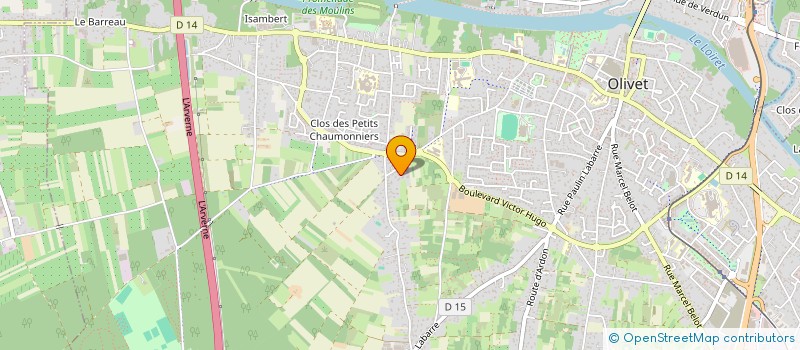 localisation de l'entreprise LES JASMINS  OLIVET