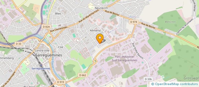 localisation de l'entreprise LES JASMINS à SARREGUEMINES