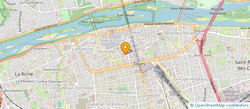 localisation de l'entreprise LES JASMINS DU CENTRE à TOURS