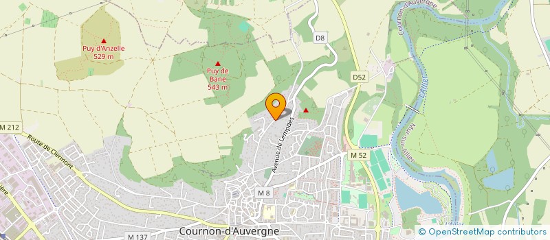 localisation de l'entreprise LES JEUNES COURNONNAIS  COURNON-D'AUVERGNE