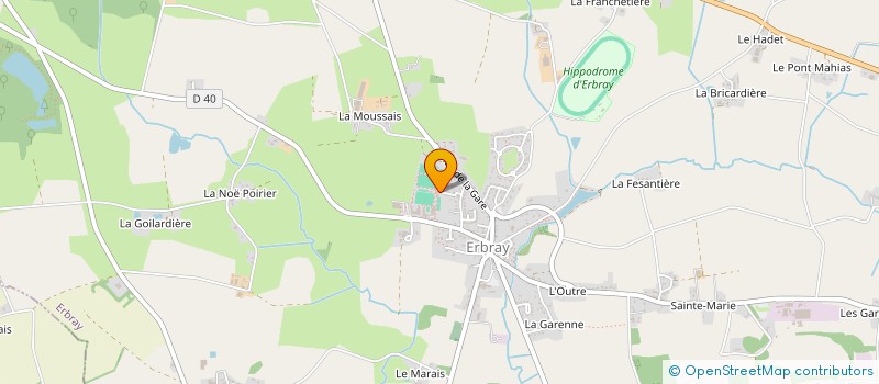 localisation de l'entreprise LES JEUNES D'ERBRAY  ERBRAY