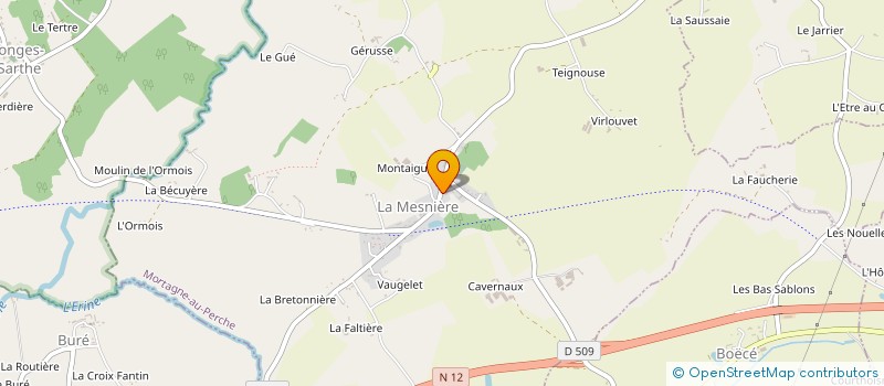 localisation de l'entreprise LES JEUNES DE 65 A 100 DE LA MESNIERE ET BOECE à LA MESNIERE