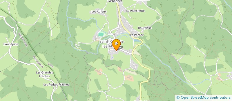 localisation de l'entreprise LES JEUNES DU BOURG  SAINT-ROMAIN-LES-ATHEUX