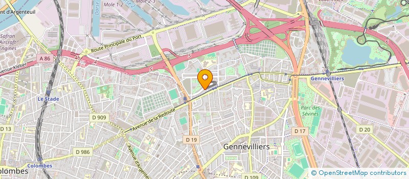 localisation de l'entreprise LES JEUNES DU LUTH à GENNEVILLIERS