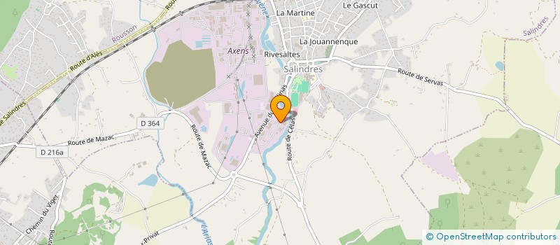 localisation de l'entreprise LES JEUNES POUSSES  SALINDRES