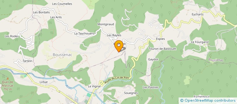 localisation de l'entreprise LES JEUNES POUSSES à BOUSSENAC