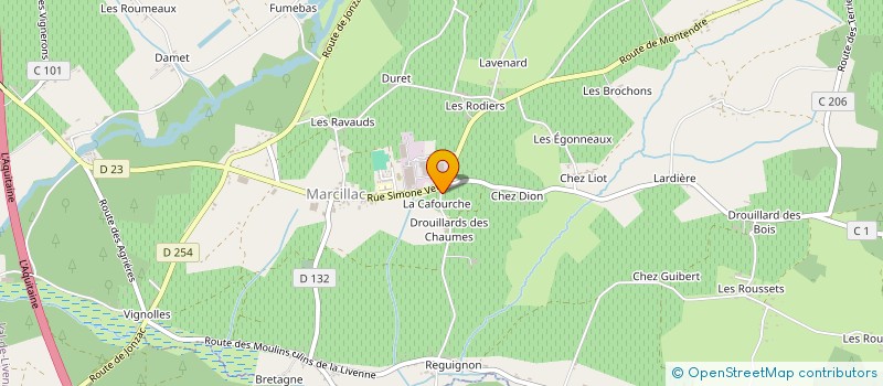 localisation de l'entreprise LES JEUNES VIGNERONS DE TUTIAC  VAL-DE-LIVENNE