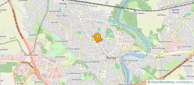 localisation de l'entreprise LES JEUNES VOLONTAIRES à AURAY