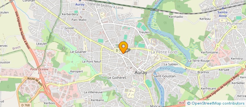 localisation de l'entreprise LES JEUNES VOLONTAIRES AURAY à AURAY