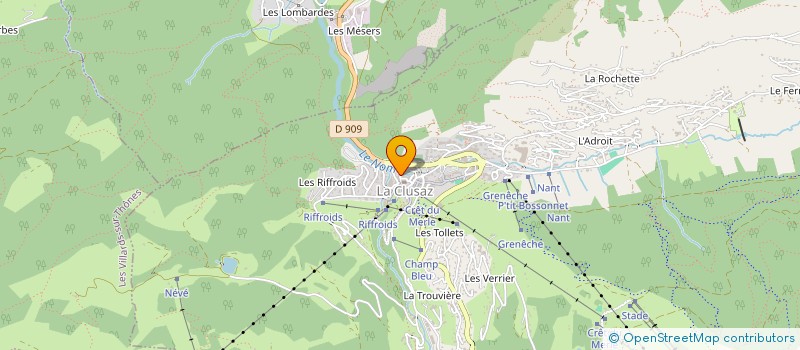 localisation de l'entreprise LES JEUX D'HIVER à LA CLUSAZ