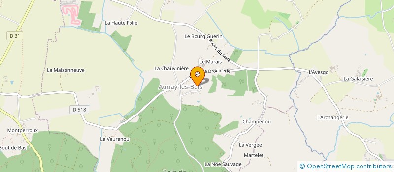 localisation de l'entreprise LES JEUX DU MERLE à AUNAY-LES-BOIS