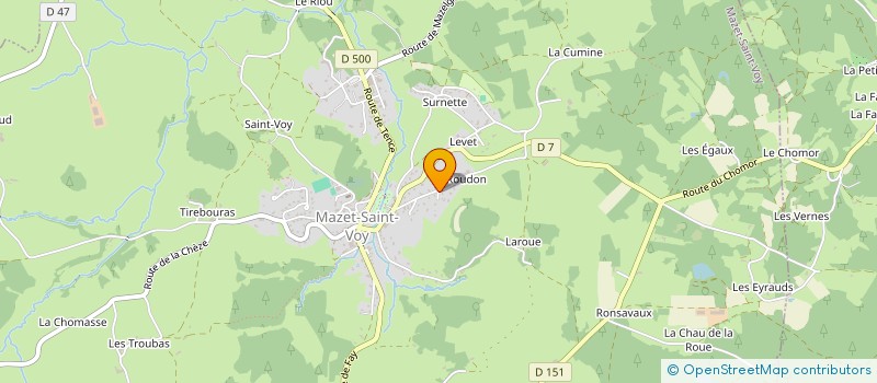 localisation de l'entreprise LES JEUX DU PLATEAU  MAZET-SAINT-VOY