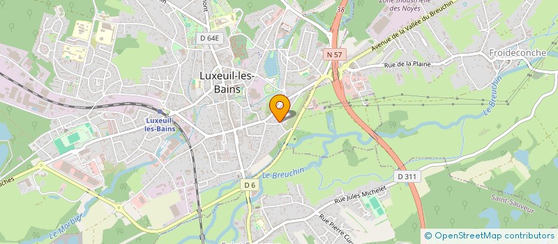 localisation de l'entreprise LES JOGGEURS DU COEUR  LUXEUIL-LES-BAINS