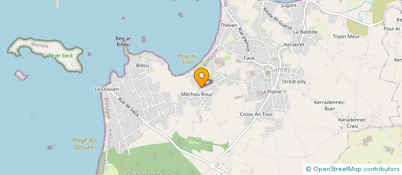 localisation de l'entreprise LES JOHNNIES DE BRETAGNE  PLOUZEVEDE