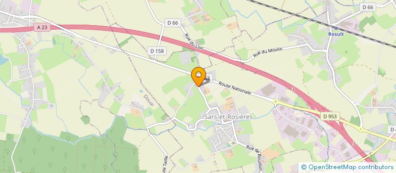 localisation de l'entreprise LES JOIES PAYSAGERES  SARS-ET-ROSIERES