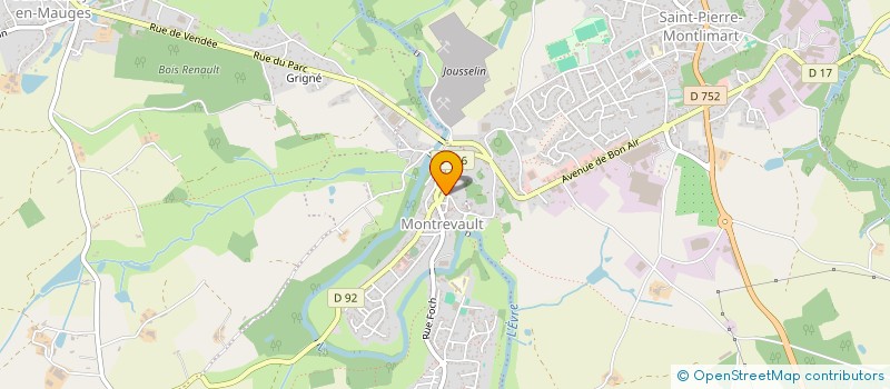 localisation de l'entreprise LES JOLIES NUITS à MONTREVAULT-SUR-EVRE