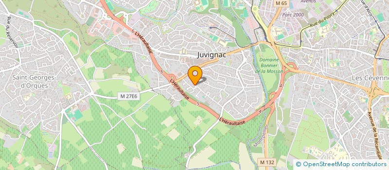 localisation de l'entreprise LES JONQUILLES  JUVIGNAC