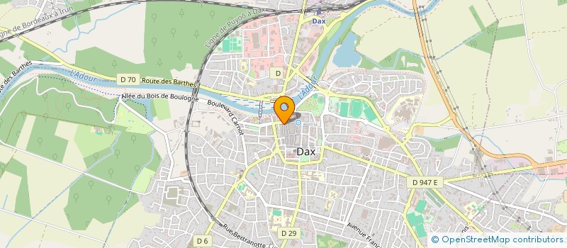 localisation de l'entreprise LES JOUEURS DE L'A.S.M  DAX