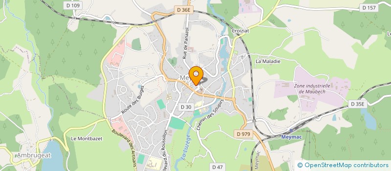 localisation de l'entreprise LES JOUINES  MEYMAC