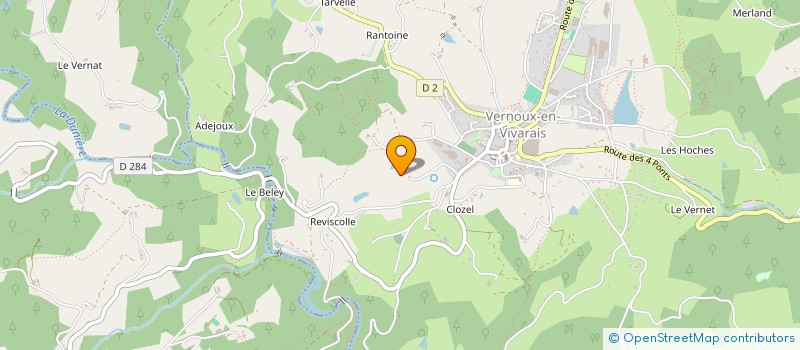 localisation de l'entreprise LES JOURS HEUREUX  VERNOUX-EN-VIVARAIS