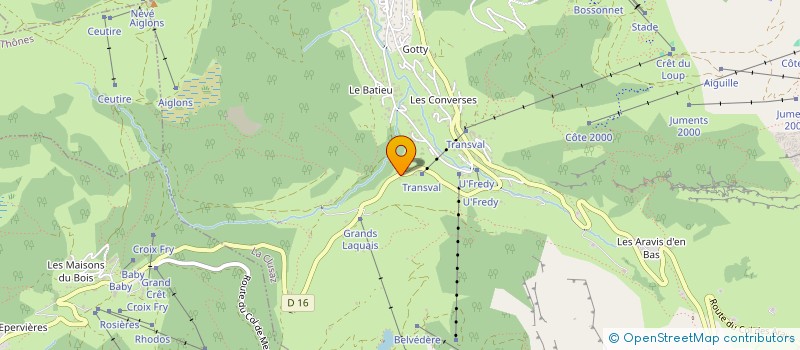 localisation de l'entreprise LES JOUX à LA CLUSAZ