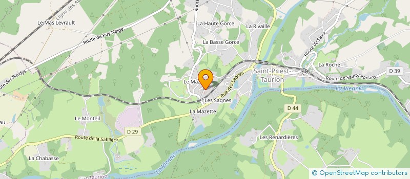 localisation de l'entreprise LES JOYEUX GYMNASTES  SAINT-PRIEST-TAURION