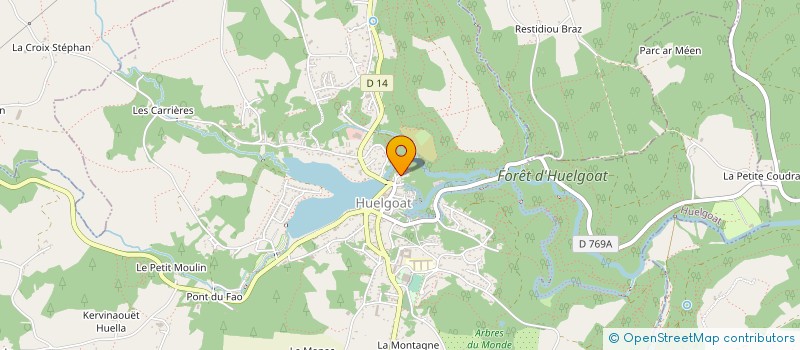 localisation de l'entreprise LES JOYEUX HOLLANDAIS  HUELGOAT