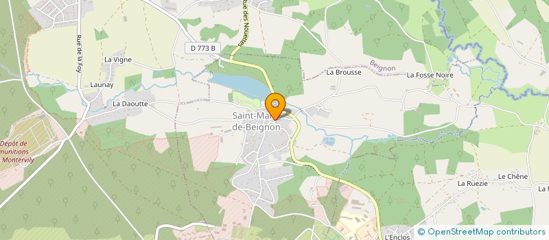 localisation de l'entreprise LES JOYEUX PETANQUEURS DE SAINT MALO DE BEIGNON  SAINT-MALO-DE-BEIGNON