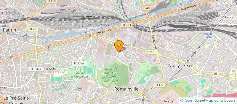 localisation de l'entreprise LES JUM'S à ROMAINVILLE