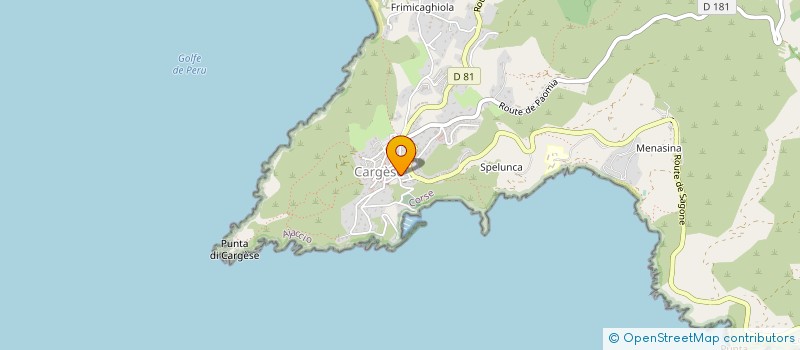 localisation de l'entreprise LES JUMEAUX à CARGESE