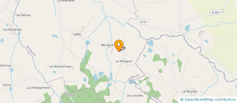 localisation de l'entreprise LES JUMEAUX à SAULGOND
