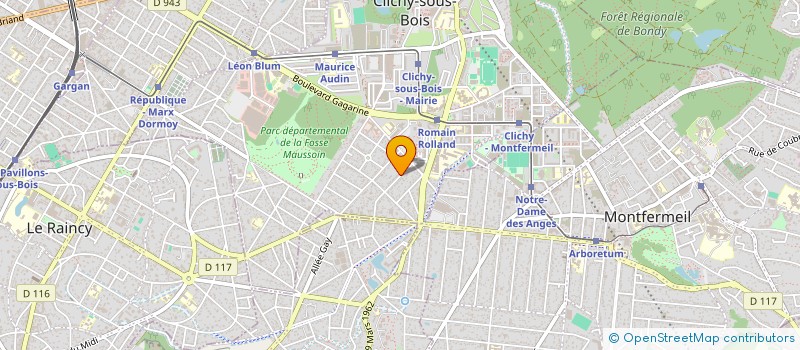 localisation de l'entreprise LES JUMEAUX à CLICHY-SOUS-BOIS