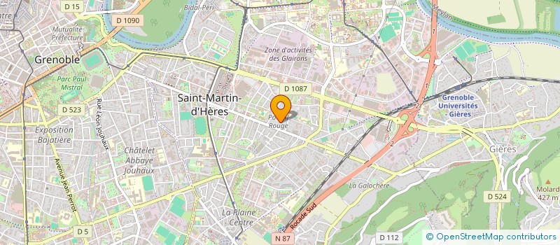 localisation de l'entreprise LES JUMEAUX  SAINT-MARTIN-D'HERES