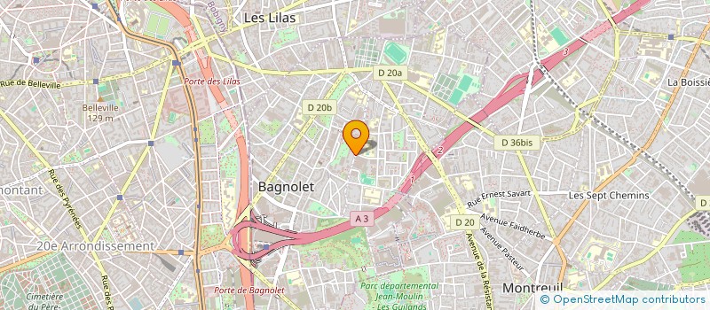 localisation de l'entreprise LES JUMEAUX TRANSPORTS à BAGNOLET