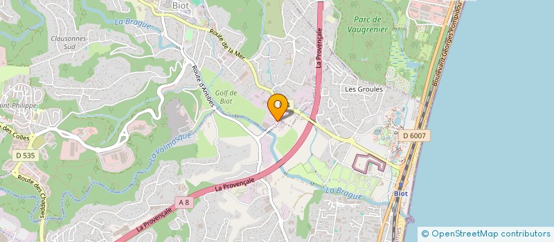 localisation de l'entreprise LES JUMELLES à BIOT