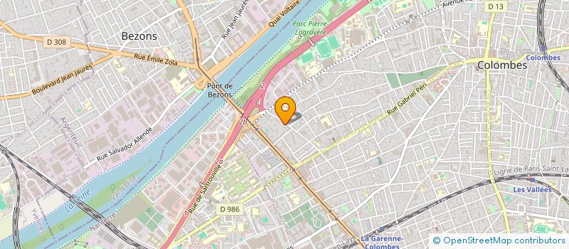 localisation de l'entreprise LES JUMELLES à COLOMBES