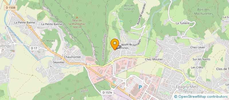 localisation de l'entreprise LES JUMELLES PIERRON  SILLINGY