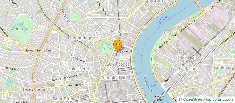 localisation de l'entreprise LES JURISTES ASSOCIES DU SUD-OUEST à BORDEAUX
