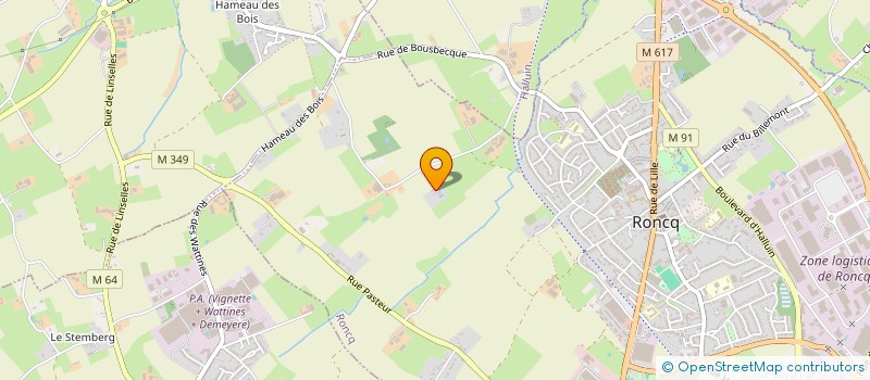 localisation de l'entreprise LES JUSTES à RONCQ