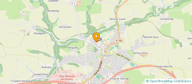 localisation de l'entreprise LES KMS DU FIL ROUGE  PLEYBEN